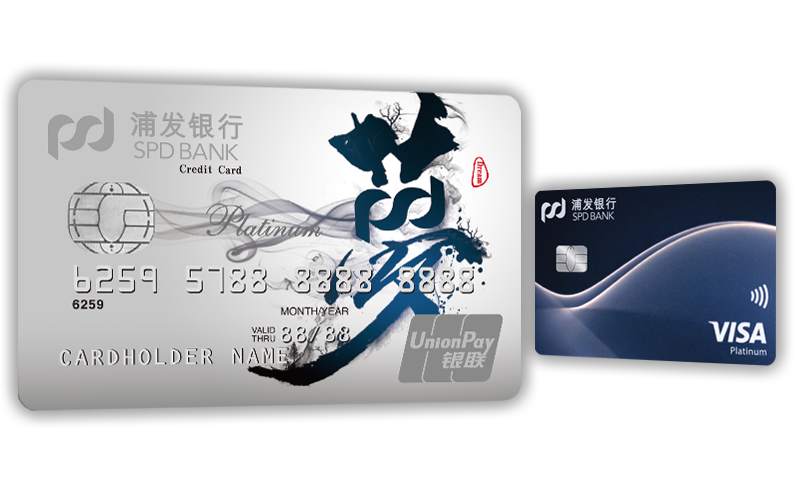 银联梦卡之梦时代卡+VISA超凡白金卡-套卡